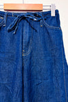 Jeans taille élastique jambe large bleu foncé seconde main - Zara- La Penderie du Paradis