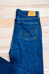 Jeans bleu délavé jambe étroite à taille haute* seconde main - Levi's- La Penderie du Paradis