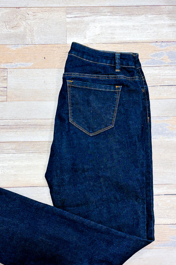 Jeans léger bleu foncé à taille basse seconde main - Insider- La Penderie du Paradis