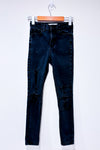 Jeans skinny noir taille haute effet usé seconde main - Dynamite- La Penderie du Paradis