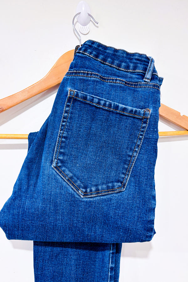 Jeans skinny bleu à taille haute seconde main - Autres- La Penderie du Paradis