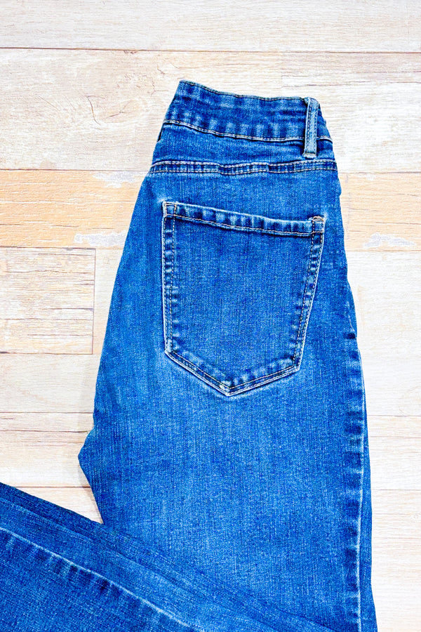 Jeans skinny bleu à taille haute seconde main - Autres- La Penderie du Paradis