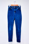 Jeans skinny bleu à taille haute seconde main - Autres- La Penderie du Paradis