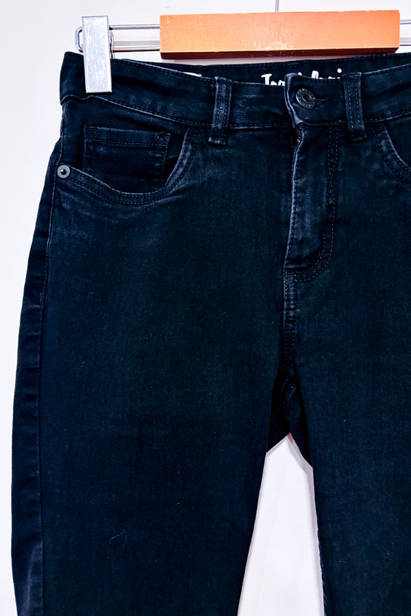 Jeans noir jambe évasée à taille régulière seconde main - Jeaniologie- La Penderie du Paradis