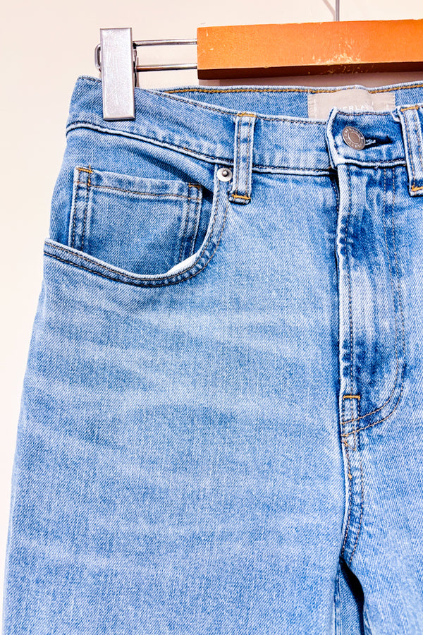 Jeans bleu pâle The Cheaky jambe droite à taille haute * seconde main - Everlane- La Penderie du Paradis