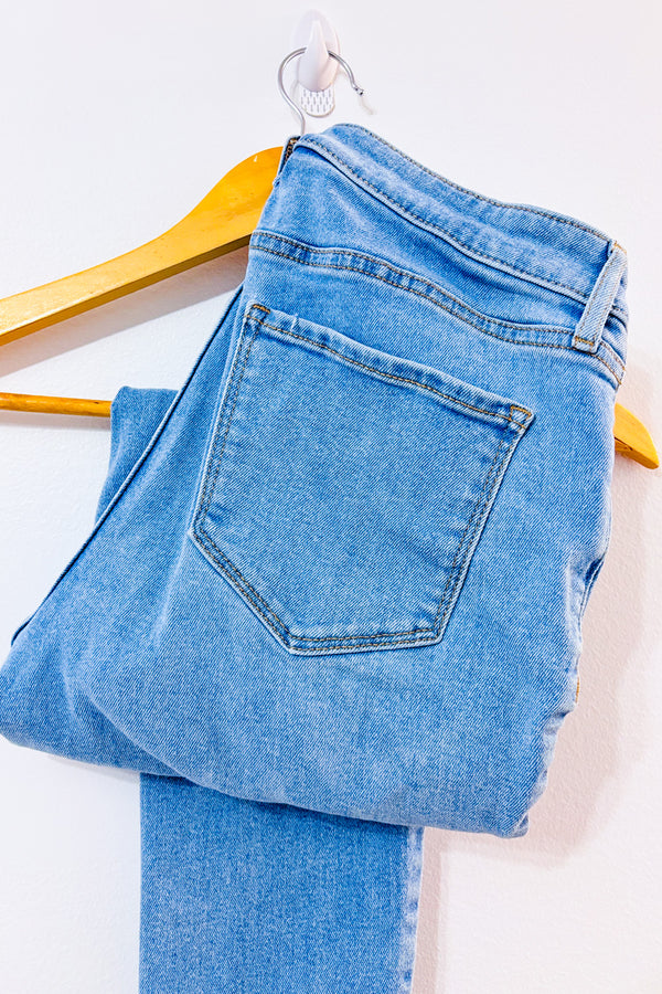 Jeans Rockstar bleu pâle super skinny à taille haute seconde main - Old Navy- La Penderie du Paradis