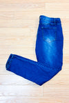 Jeans bleu foncé délavé seconde main - Autres- La Penderie du Paradis