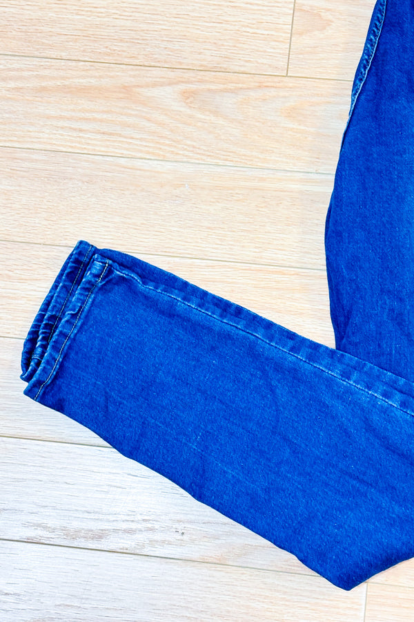 Jeans bleu foncé délavé seconde main - Autres- La Penderie du Paradis