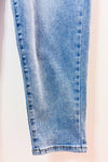 Jeans bleu pâle jambe étroite à taille haute seconde main - Moon Girl- La Penderie du Paradis