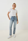 Jeans droit bleu pâle Mickey Mouse* seconde main - Desigual- La Penderie du Paradis