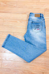 Jeans droit bleu pâle Mickey Mouse* seconde main - Desigual- La Penderie du Paradis