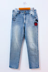Jeans droit bleu pâle Mickey Mouse* seconde main - Desigual- La Penderie du Paradis