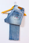 Jeans droit bleu pâle Mickey Mouse* seconde main - Desigual- La Penderie du Paradis