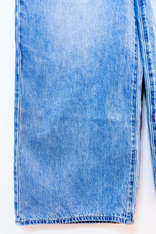 Jeans très ample bleu pâle à taille haute* seconde main - Levi's- La Penderie du Paradis