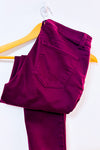Pantalon bourgogne extensible à jambe étroite* seconde main - Design Lab- La Penderie du Paradis