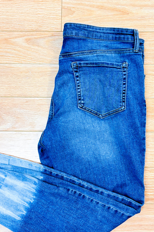 Jeans skinny bleu effet tie-dye* seconde main - Reitmans- La Penderie du Paradis
