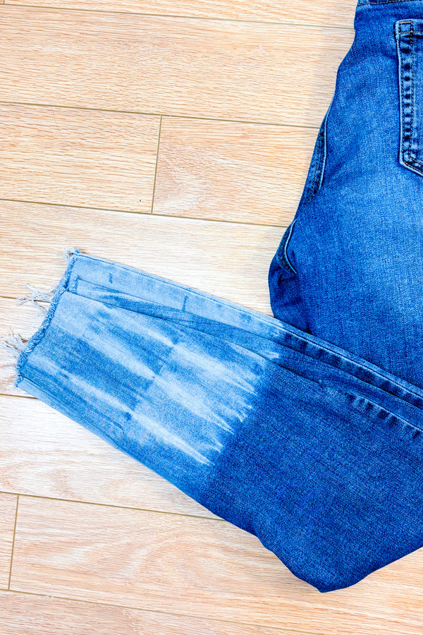 Jeans skinny bleu effet tie-dye* seconde main - Reitmans- La Penderie du Paradis