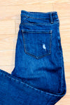 Jean taille haute bleu délavé effet usé seconde main - Reitmans- La Penderie du Paradis
