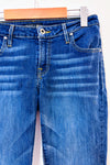 Jeans bleu foncé délavé à jambe étroite seconde main - Guess- La Penderie du Paradis