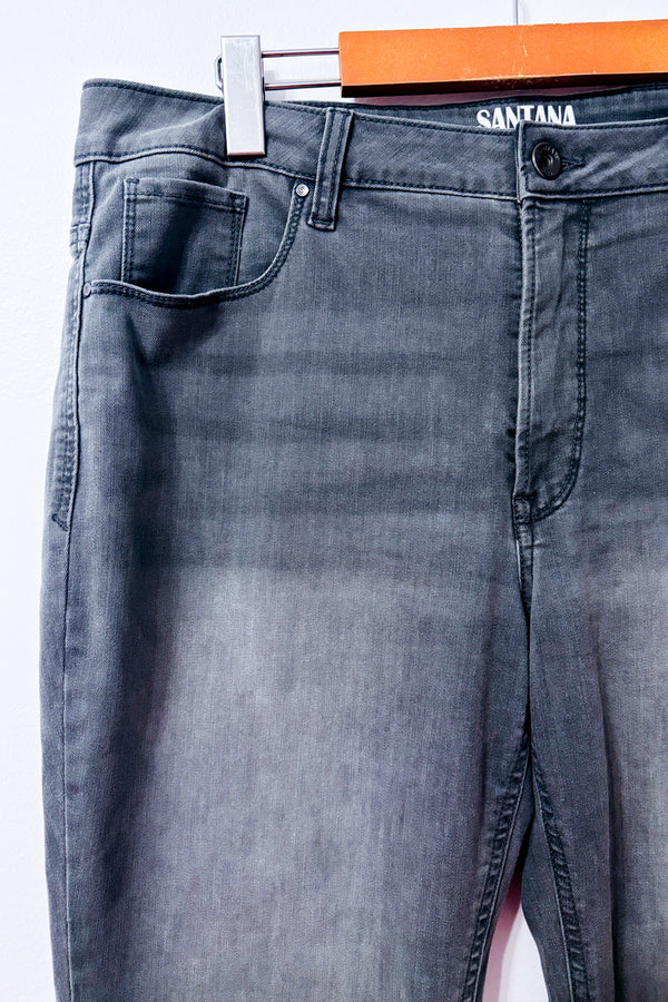 Jeans gris délavé extensible seconde main - Santana Jeans- La Penderie du Paradis
