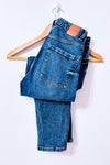 Jeans bleu foncé à taille haute* seconde main - Zara- La Penderie du Paradis