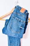 Jeans bleu foncé à taille haute* seconde main - Zara- La Penderie du Paradis