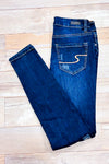 Jegging bleu foncé effet usé taille régulière (xs)-Ardene-La Penderie du Paradis 🕊