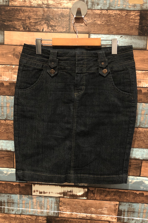 Jupe en jeans bleu foncé (m) seconde main ONE5ONE 