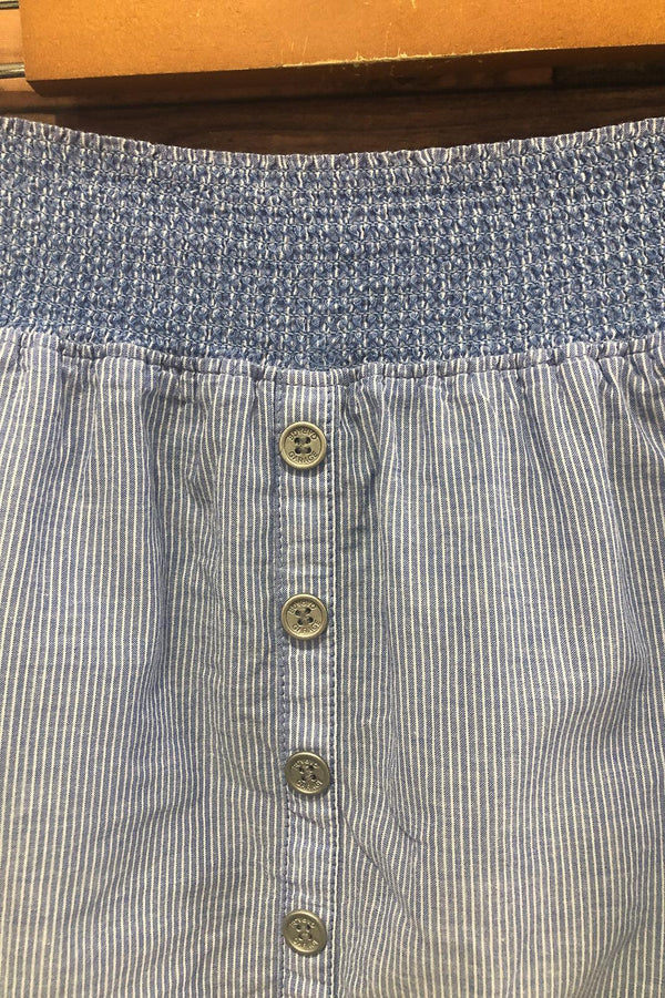 Jupe fluide rayée blanche et bleue taille élastique (l) seconde main Garage