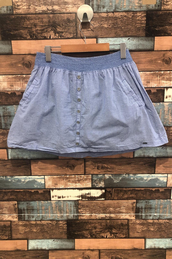 Jupe fluide rayée blanche et bleue taille élastique (l) seconde main Garage
