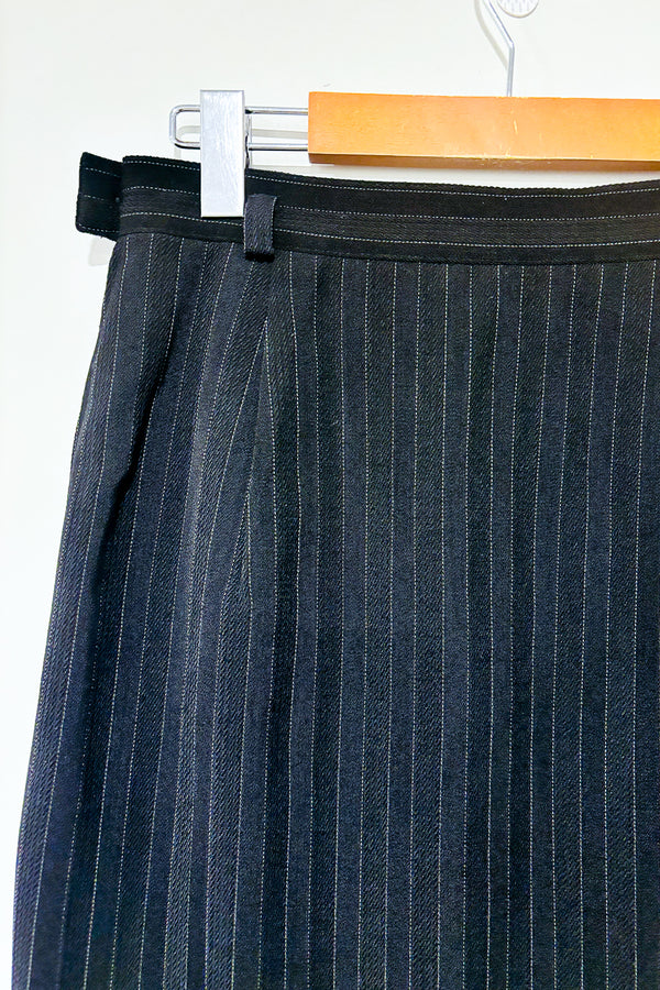 Jupe noire rayée en laine (m) - Hammer - La Penderie du Paradis ?