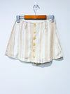 Jupe-short rayée beige avec boutons (xs) - Forever21 - La Penderie du Paradis 🕊