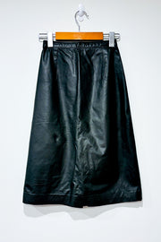 High waist gray faux leather skirt (xs)