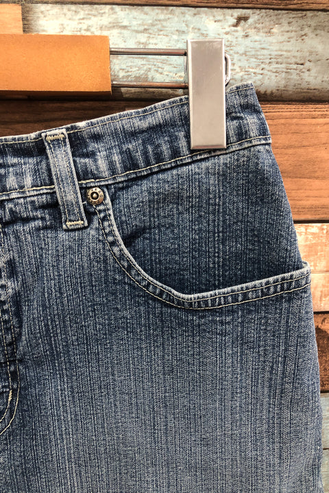 Jupe en jeans bleu délavé (l) seconde main Point Zero   