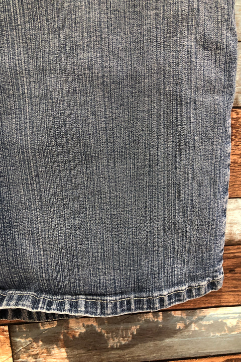 Jupe en jeans bleu délavé (l) seconde main Point Zero   