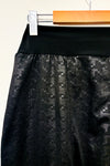 Black patterned skirt with elastic waist (m)