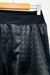 Black patterned skirt with elastic waist (m)