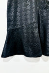 Black patterned skirt with elastic waist (m)