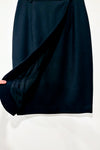 Black high waisted wool skirt (l)