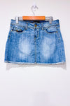 Mini jupe bleu pâle en jeans (m)-Yes! Miss-La Penderie du Paradis 🕊
