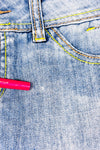 Mini jupe bleu pâle en jeans (m)-Yes! Miss-La Penderie du Paradis 🕊