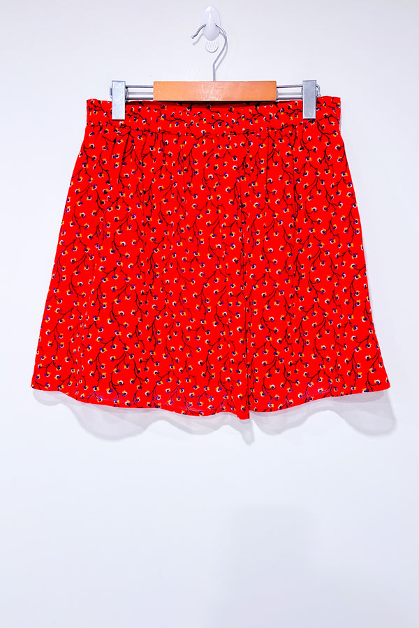 Jupe fluide rouge fleurie (s)-Old Navy-La Penderie du Paradis 🕊