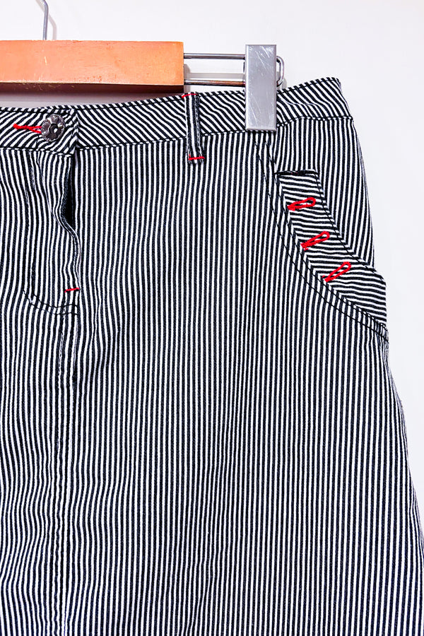 Jupe marine et blanche rayée (m) seconde main - Grenier- La Penderie du Paradis