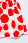 Mini jupe crème à pois rouges* seconde main - Patrizia Pepe- La Penderie du Paradis