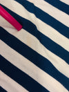Jupe maxi marine et bleue motif chevron seconde main - Simons- La Penderie du Paradis