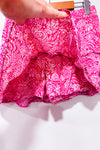 Jupe-short rose fluide fleurie à taille élastique seconde main - Zara- La Penderie du Paradis