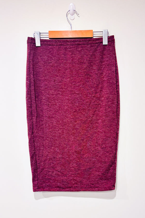 Jupe bourgogne ouatée seconde main - Roots- La Penderie du Paradis