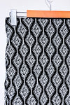 Jupe droite noire et blanches à motif texturé* seconde main - Zara- La Penderie du Paradis