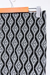 Jupe droite noire et blanches à motif texturé* seconde main - Zara- La Penderie du Paradis