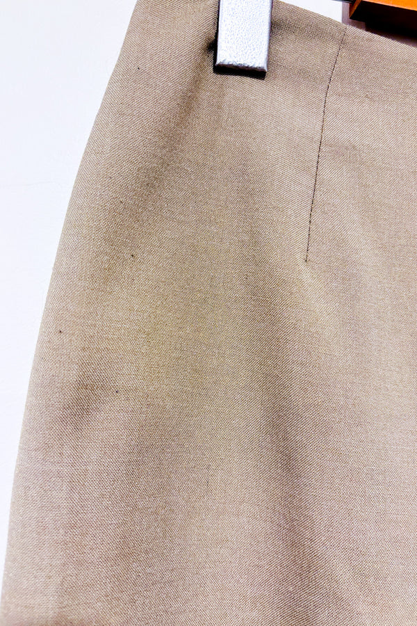Jupe droite beige classique seconde main - Tristan- La Penderie du Paradis